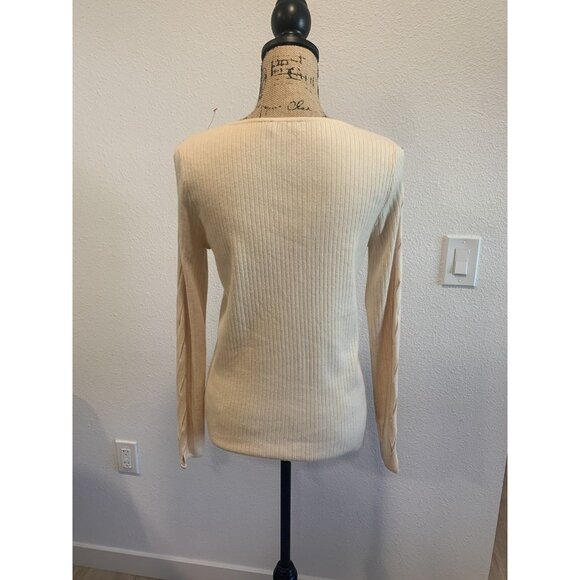 (E-194) Stella + Lorenzo womens sweter size M beige color - Picture 6 of 9